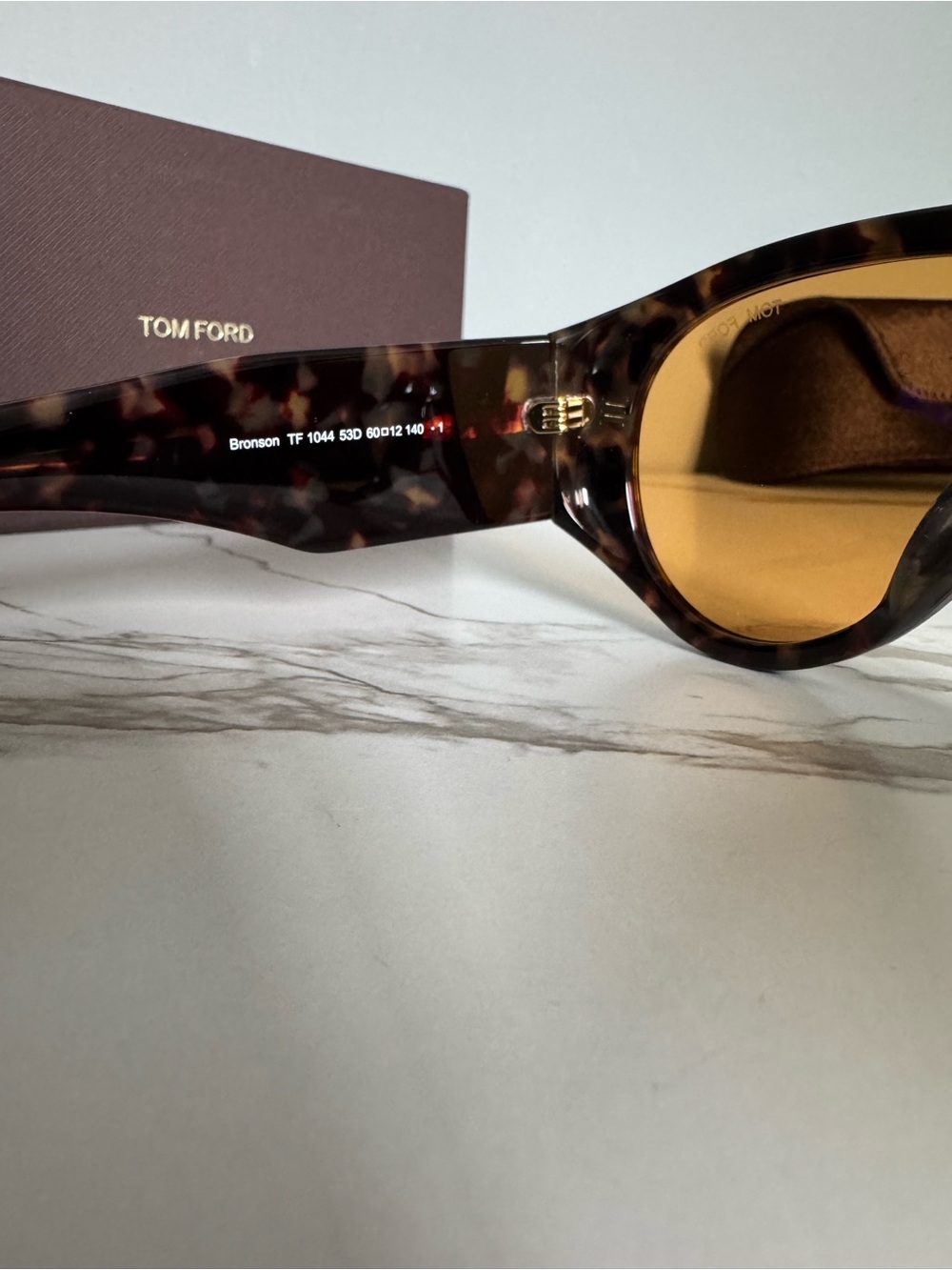 Tom Ford Tortoiseshell Frame Amber Lens Sunglasses - Picture 5 of 7